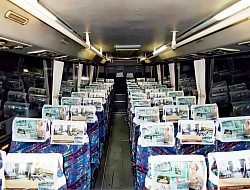 Bus headrest