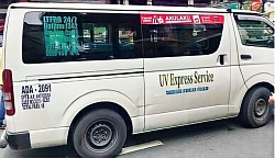 Transit advertising Philippines, UV express visor ads: One of the most effective way and cheapest outdoor advertising medium that will suit to your budget whenever you have your company's campaign ads requirements. This medium will reach your target market in specific area
