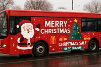 Transit advertising during Christmas