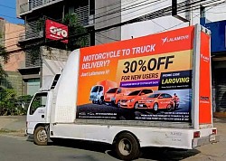 Roving Truck Advertising – Mobile Truck Advertising: Static-display mobile truck advertising involves mounting large, printed advertisements on vehicles that travel through target areas or park in high-traffic locations. It combines mobility with a fixed message to effectively reach specific audiences.